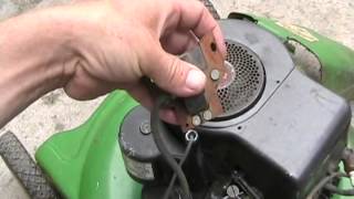 1082 how to an older briggs and stratton mower running Davidsfarm [upl. by Etterrag899]