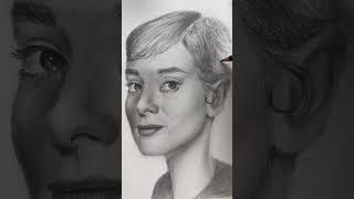 How TO FINISH DRAWING in 6 SECONDS 😱 art artist audreyhepburn [upl. by Zumwalt603]