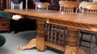 Double Pedestal Dining Table 2 [upl. by Teirrah]