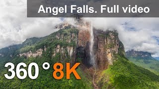 360° Angel Falls Venezuela Aerial 8K video [upl. by Thurnau]