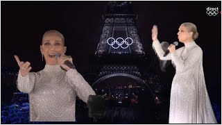 Céline Dion Clôture Magistralement la Cérémonie dOuverture des Jeux Olympiques de Paris 2024 [upl. by Eiddam]