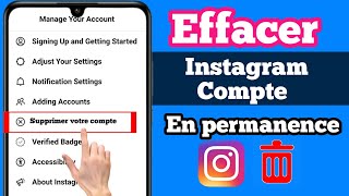 Comment supprimer définitivement un compte Instagram nouvelle mise à jour [upl. by Koa785]