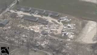 Tornado damage  Aerial view of stormdamaged Harrisburg 2012 [upl. by Novia]