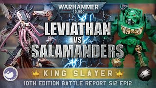 Salamanders Space Marines vs Tyranids Leviathan Warhammer 40K 10th Edition Battle Report 2000pts [upl. by Alane]