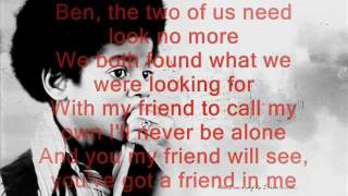 Michael Jackson  Ben Lyrics  On Screen [upl. by Bellaude]