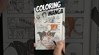 Coloring My One Piece ✨ Manga Pages with Colored Pencils ✏️  ワンピース  ART PIECE coloring manga [upl. by Anairda]