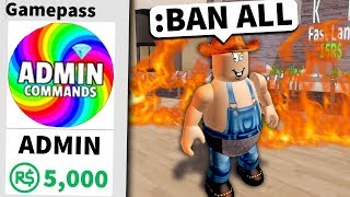 Buying ROBLOX admin then ruining their game [upl. by Ecnerolf476]