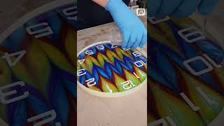 How to Create a Colorful Epoxy Resin Clock xtool resinartclock xtoolp2 [upl. by Springer]