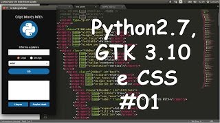 Aplicativo desktop de criptografia de palavras com Python GTK e CSS 01 [upl. by Kirred593]