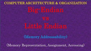 CAO  Memory Addressability  LittleEndian vs BigEndian Assignment [upl. by Oicnoel34]