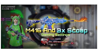 M416 And 3x scoap gaming ￼settings…Bap to bap rahega [upl. by Ettennod]