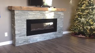 Weekend DIY fireplace build  ELECTRIC fireplace time lapse [upl. by Rhee]