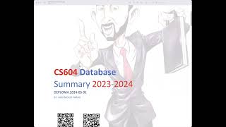 CS604 Advanced Database Part 1 [upl. by Lilahk102]