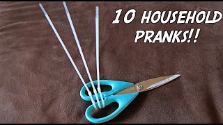 10 HOUSEHOLD PRANKS  HOW TO PRANK [upl. by Aneliram848]