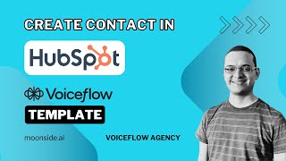 Create contacts on HubSpot from Voiceflow using a Function step  Voiceflow Template [upl. by Ennej]