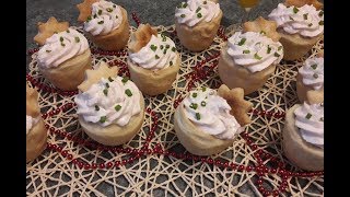 CESTINI DI PASTA BRISE CON MOUSSE DI RICOTTA E PROSCIUTTO COTTOBUON ANNO A TUTTI DI CUORE [upl. by Haerdna]