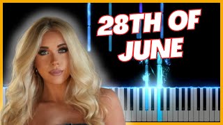 28th of June Megan Moroney Piano Tutorial Sheet Music [upl. by Kimon]