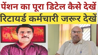 पेंशन का पूरा डिटेल कैसे देखें How to know pension detail [upl. by Edmonda]