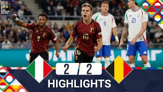 Italia  Belgio  22  Gli Highlights  UEFA Nations League  20242025  italia belgio [upl. by Thia]