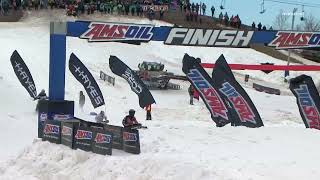 Snocross Round 16 Pro Highlights  Duluth MN Race 1 of 2 [upl. by Atiuqrahs]