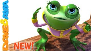 👍 Five Little Speckled Frogs  Nursery Rhymes from Dave and Ava 👍 [upl. by Anitsirhcairam771]