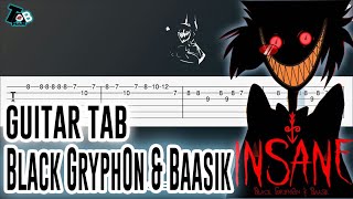 Black Gryph0n amp Baasik  INSANE Hazbin Hotel Song Guitar Tutorial TAB [upl. by Melany176]