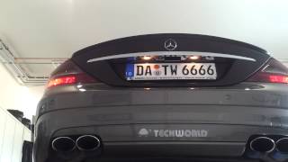 CLS 55 AMG cold start with custom exhaust [upl. by Aidua]