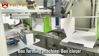 WINWIN PACK Tray Former Box Bottom Flap Folding and SelfLocking TechnologyBox Forming Machine [upl. by Yirinec378]