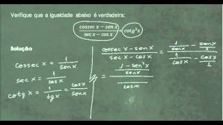 Cossecante Secante e Cotangente  Exercício 29 [upl. by Mendelson]