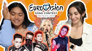 Canadians React to EUROVISION 2019 Iceland Australia Switzerland  MORE [upl. by Solraced]