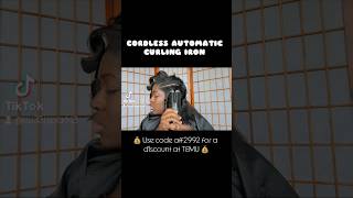 CORDLESS AUTOMATIC ROTATING CURLING IRON ON MY RELAXED HAIR curlyhairstyles easyhairstyles [upl. by Noman238]