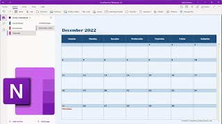 Insert an Editable Calendar into a OneNote Page\Section [upl. by Barbaraanne355]