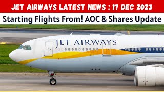 Jet Airways Latest News  Jet Airways Starting Flights Share Update [upl. by Ahseined62]