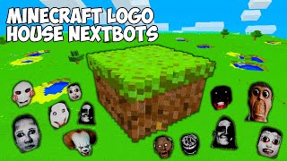 SURVIVAL in MINECRAFT LOGO HOUSE with 100 NEXTBOTS in MINECRAFT  Gameplay [upl. by Aldon]