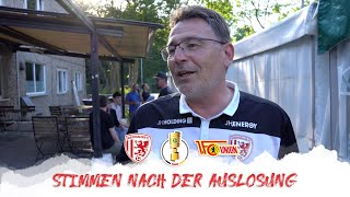 STIMMEN NACH DER AUSLOSUNG  Greifswalder FC vs 1 FC Union Berlin  DFBPokal  Saison 2425 [upl. by Alig134]