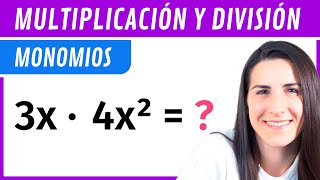 MULTIPLICACIÓN y DIVISIÓN de MONOMIOS ✅ Operaciones con Monomios [upl. by Rakia]