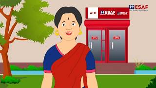 How to use ESAF Bank ATM Educational Video  Malayalam [upl. by Adele506]