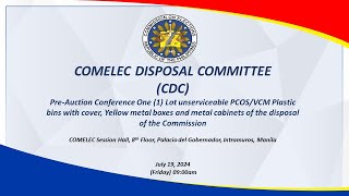 COMELEC DISPOSAL COMMITTEE CDC [upl. by Danuloff932]