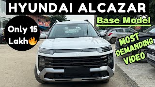 Base Model की दुनिया का नया बादशाह 👑 Hyundai Alcazar 2024 Executive Base variant Full Review🔥 [upl. by Nicki337]