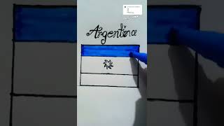 Draw a flag  Argentina 🇦🇷🇦🇷🇦🇷🇦🇷🇦🇷 [upl. by Gordan]