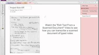 OneNote 2010 Scan handwritten notes [upl. by Hairacaz]