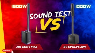 JBL Eon One MK2 vs Electro Voice Evolve 30M Đại chiến loa cột 1000w [upl. by Anrahs]