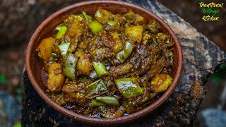 පොල් කිරි නැතුව අල දාල උයන වම්බටු කරිය Delicious Potato Brinjal Recipe  Indian Style Eggplant Curry [upl. by Cox]