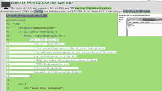 Lektion 54 Werte aus einer Text  Datei lesen [upl. by Eimak]