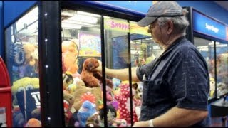 Man vs Claw Watching The Vendor Fill A Claw Machine  JOYSTICK [upl. by Ayalahs851]