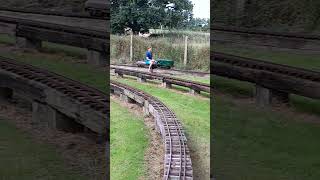 Lad driving miniature diesel engine at oswestry part 2 [upl. by Jorry717]