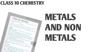 METALS AND NON METALS  CLASS 10 CHEMISTRY handwrittennotes [upl. by Tennos875]