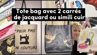 Coudre un sac avec 2 carrés de simili cuir ou jacquard  Tuto Couture [upl. by Badr]