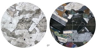 Virtual Microscope Πλαγιόκλαστο Ορθοπυρόξενος  Plagioclase Orthopyroxene [upl. by Alam124]