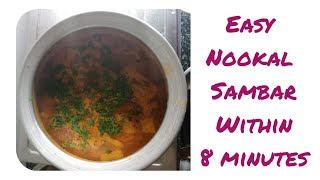 Easy 8 Minutes Nookal Sambar Recipe  Tamil  Sambar  Moms Cooking [upl. by Alolomo]